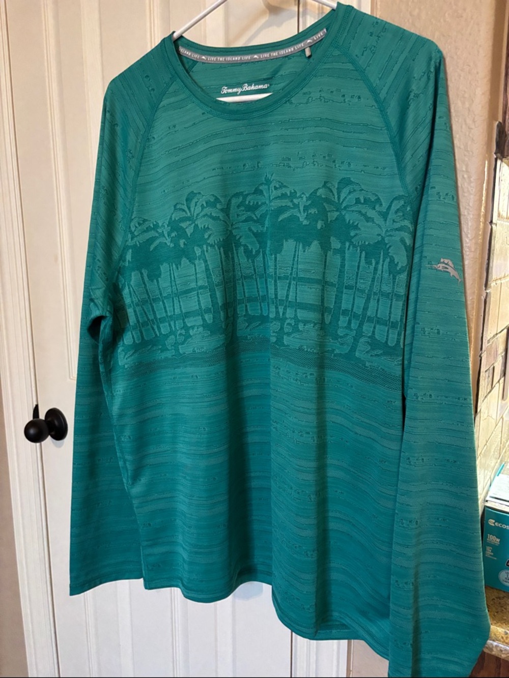 Tommy Bahama Teal Palm Jacquard Long Sleeve Shirt